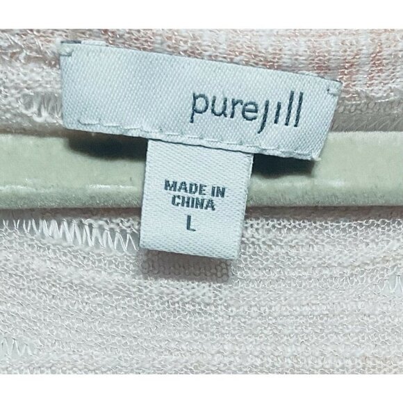 J Jill Womens Large Pink Lightweight Pullover Tunic Sweater Short Sleeves - Picture 4 of 6